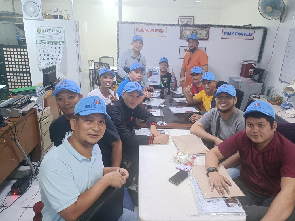 Applicants at an orientation session in the Mori International office